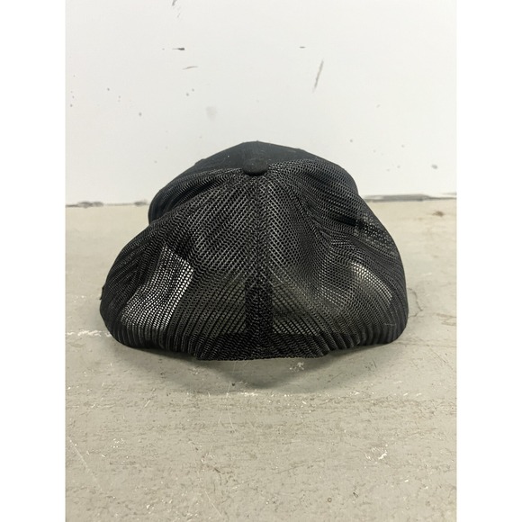 Columbia Hat Cap Snap Back Black Gray Patch Outdoors Hiking Trucker Mens - Picture 3 of 6